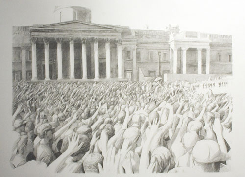 Soul in the City, graphite drawing, 2007